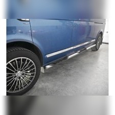 Пороги труба с проступью D70 мм, Mercedes-Benz Vito 2014 - нв (для авто с 2 мя сдвижными дверьми)