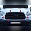 Окантовка на решетку радиатора Ford Transit 2014-2019 (нержавеющая сталь) 2 шт