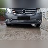 Накладки на передний бампер Mercedes Vito / W 447 (нерж.) 2 шт. (на авто с окнами)
