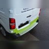 Накладка на задний бампер с загибом Citroen Jumpy 2016-нв (матовая) для базы L1/L2