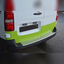 Накладка на задний бампер с загибом Opel Zafira Life 2019-нв (матовая) для базы L1/L2