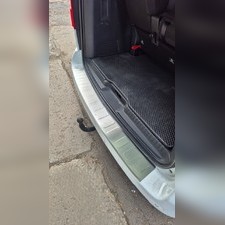 Накладка на задний бампер с загибом Peugeot Traveller 2017-нв (матовая) для базы L1/L2