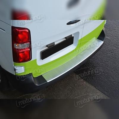Накладка на задний бампер с загибом Citroen Space Tourer 2016-нв (матовая) для базы L1/L2