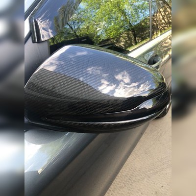 Накладки на зеркала Mercedes-Benz G-class 463 2018-нв (натуральный карбон)