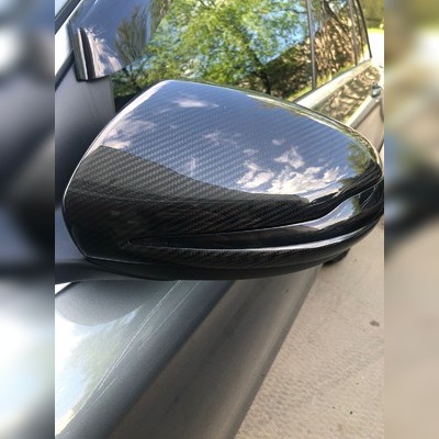Накладки на зеркала Mercedes-Benz B-class W247 "HB 5D" 2018-нв (натуральный карбон)