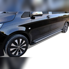 Пороги, ступени Mercedes-Benz W447 2014 - н.в.(длинная база, 260 см, цвет серебро)