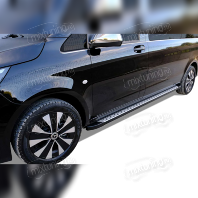 Пороги, ступени Mercedes-Benz W447 2014 - н.в.(длинная база, 260 см, цвет серебро)