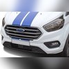 Накладки на решетку радиатора (нержавеющая сталь) Ford Tourneo Custom 2018-нв (4 шт)