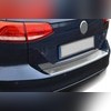 Накладка на задний бампер с загибом Volkswagen Passat B8 SW 2015-нв (шлифованная нержавеющая сталь)