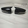 Накладки на зеркала Mercedes-Benz C-class W204 2007-2014 (ABS, чёрный глянец)