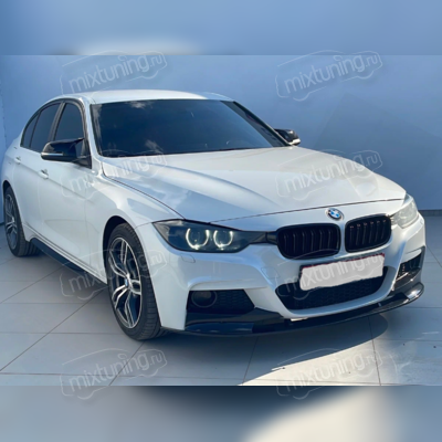 Корпуса зеркал BMW 3 F30 2011-2018 (ABS чёрный глянец)