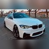 Корпуса зеркал BMW 3 F30 2011-2018 (ABS чёрный глянец)