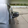 Накладки на зеркала (ABS чёрный глянец) BMW 5 F10 2010-2013