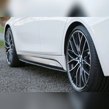 Пороги "Performance" BMW 5 F10 2010-2016 (ABS чёрный глянец)