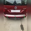 Накладка на задний бампер с загибом Volkswagen Caddy 2015-2020 (нержавеющая сталь)
