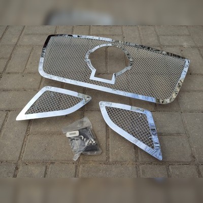 Накладки на решетку радиатора (нержавеющая сталь) Nissan Patrol VI Y62 2010-2019