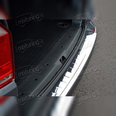 Накладка на задний бампер Volkswagen T6.1 Multivan 2020-нв (нержавеющая сталь)