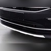 Накладка на передний бампер Volkswagen Tiguan 2020-2023 (нержавеющая сталь, матированная)