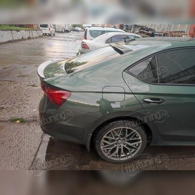 Спойлер крышки багажника Skoda Octavia А8 2020-нв ABS пластик, (окрашенный в черный цвет)