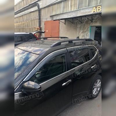 Рейлинги продольные в штатные места Nissan X-Trail 2013-2023 (чёрные)