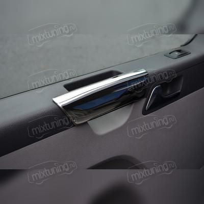 Накладки на внутренние дверные ручки Volkswagen T5 Caravella 2003-2015 (нержавеющая сталь)