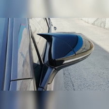 Накладки на зеркала (ABS чёрный глянец) Volkswagen Golf 7 2012-2020