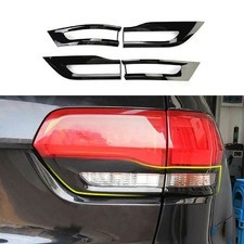 Окантовка задних фонарей Jeep Grand Cherokee 2014-2021 (ABS чёрный глянец)