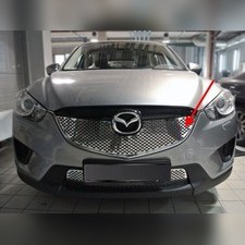 Накладка на решетку радиатора верхняя (нержавеющая сталь) Mazda CX-5 2011-2017