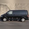 Молдинги на двери Volkswagen T6.1 Transporter "короткая база, 2 сдвижные двери" (нержавеющая сталь)