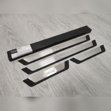 Накладки на пороги (нержавеющая сталь+ABS) Chery Tiggo 7 Pro MAX 2022-нв