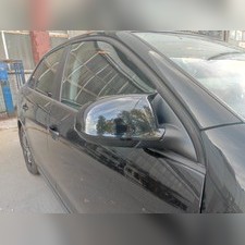 Накладки на зеркала Volkswagen Jetta 5 2005-2010 (ABS чёрный глянец)