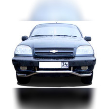 Защита переднего бампера "волна" Chevrolet Niva 2002-2009
