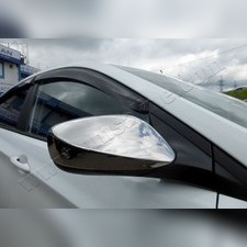 Накладки на зеркала (нержавеющая сталь) Hyundai i30 2012-2016 (без поворотников)