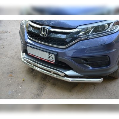 Защита переднего бампера двойная Honda CR-V 2014-2018