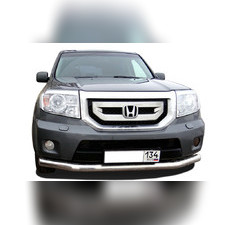 Защита переднего бампера (с загибом) Honda Pilot 2008-2011