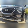 Защита переднего бампера двойная с перемычками Hyundai Creta II 2021-нв