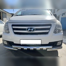 Защита переднего бампера (G) Hyundai Grand Starex H1 2015-2018