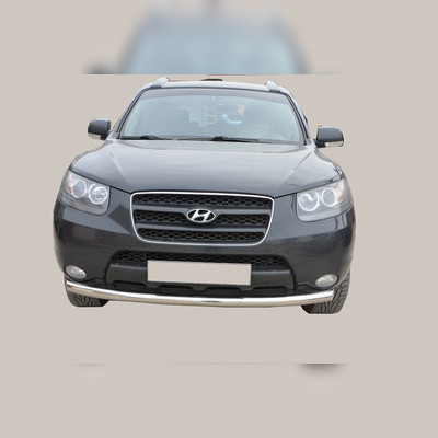 Защита переднего бампера (радиус) Hyundai Santa Fe 2006-2010