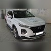 Защита переднего бампера двойная (диаметр труб 60/42 мм) Hyundai Santa Fe 2018-2021