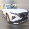 Защита переднего бампера двойная (диаметр труб 60/42 мм) Hyundai Tucson IV 2021-нв