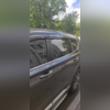 Дефлекторы окон с нержавеющим молдингом Hyundai Santa Fe 2018-2023 (6 частей)