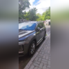 Дефлекторы окон с нержавеющим молдингом Hyundai Santa Fe 2018-2023 (6 частей)