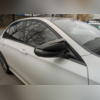 Накладки на зеркала Mercedes-Benz CLS-class C257 "SD" 2018-2023 (ABS, чёрный глянец)