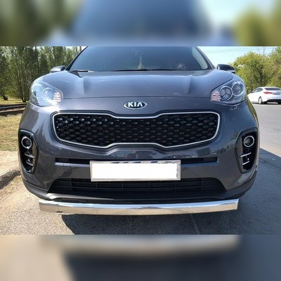 Защита переднего бампера "овал" Kia Sportage 2015-2018