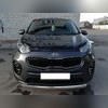 Защита переднего бампера "овал" Kia Sportage 2015-2018