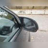 Накладки на зеркала Volkswagen Passat B5 (SD/SW) 2004 -2005 (ABS, чёрный глянец)