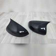 Накладки на зеркала (ABS чёрный глянец) Renault Kadjar