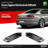 Фальш диффузор на задний бампер Volkswagen Passat B8 SD 2015-2019 "R Line Still" (нержавеющая сталь)