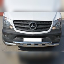 Защита переднего бампера двойная с перемычками Mercedes-Benz Sprinter 2013-2017