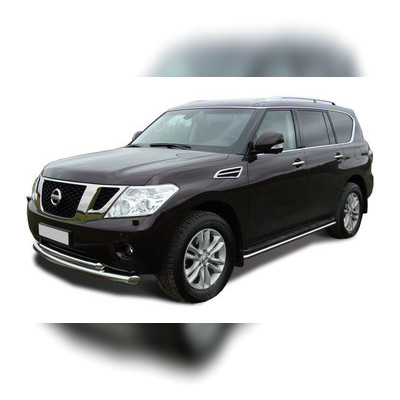 Защита переднего бампера радиус Nissan Patrol 2010-2014